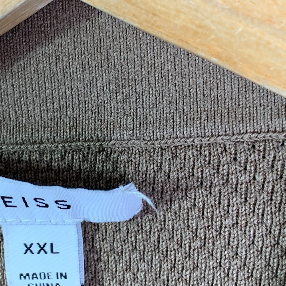 Reiss Knit Polo Men 2XL Brown Short Sleeve Old Money Casual Preppy - Picture 3 of 10